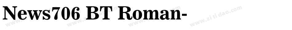 News706 BT Roman字体转换